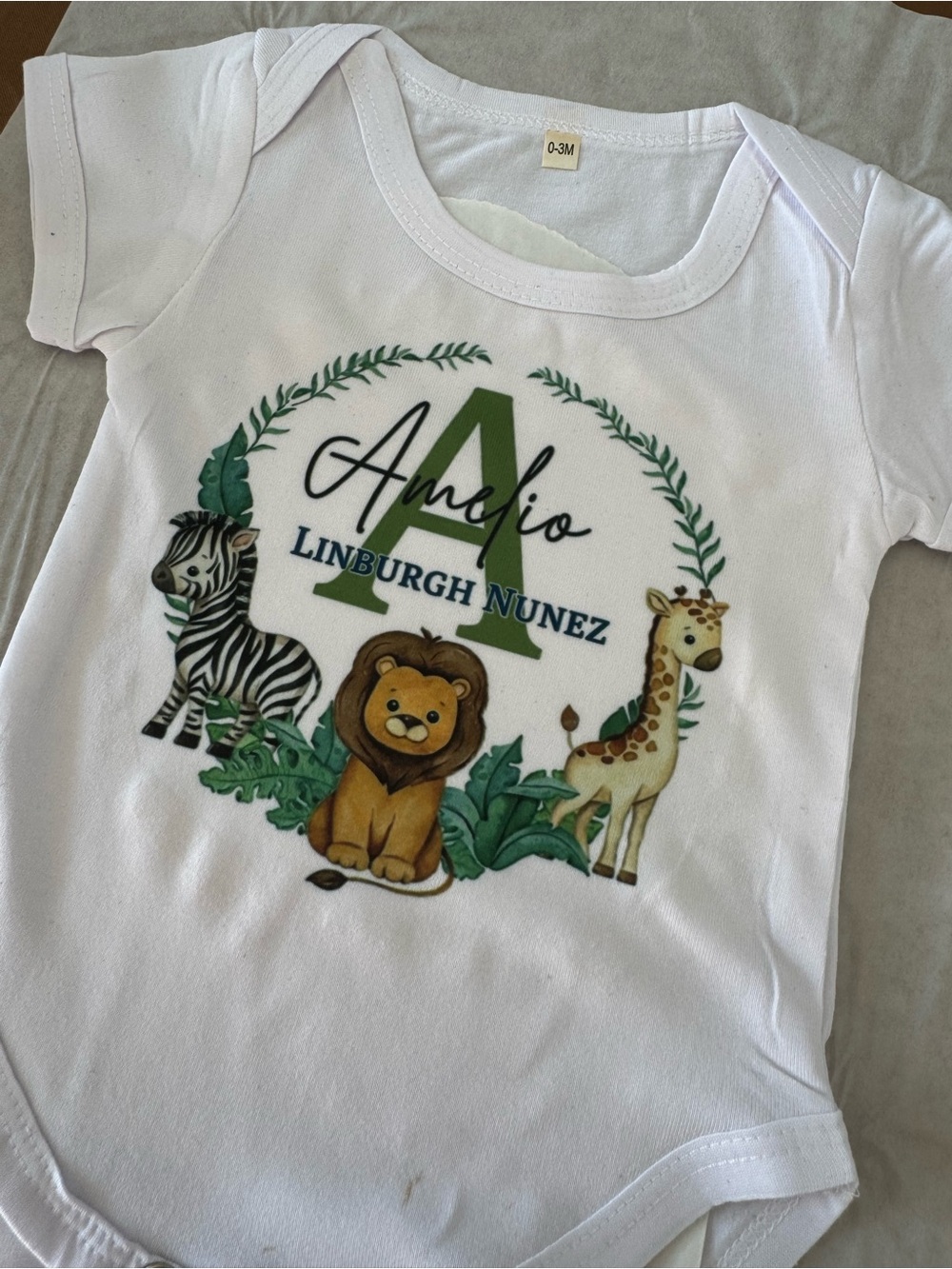 Custom baby body suit